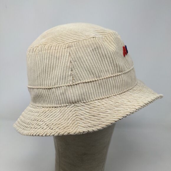 Spencer's Gifts Womens Bucket Hat Tan One Size Ribbed Polyester Embroidered Logo - Picture 6 of 10